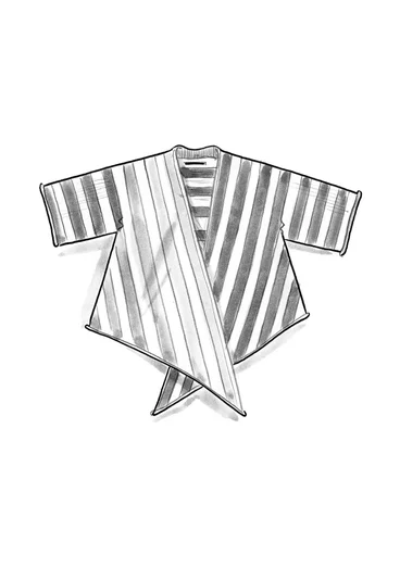 Gilet croisé "Fernanda" en coton biologique - noir