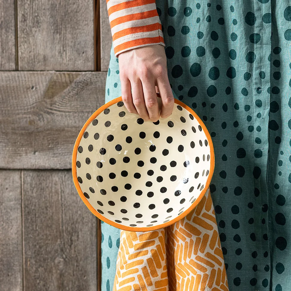 “Joy” papier-mâché bowl - black