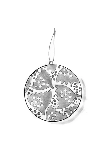 Julkula "Gnistra" i papier maché - ljus buteljgrön