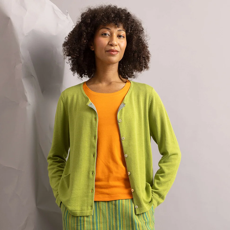 Vest "Ina" van biologisch katoen/lyocell - kiwi