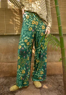 Pantalon "Harriet" en jersey de lyocell/élasthanne - vert bouteille clair