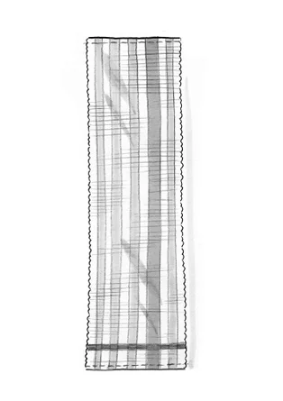 Striped organic cotton table runner - amaryllis