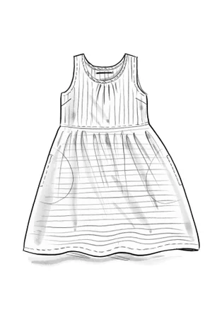 Ärmelloses Webkleid „Nord“ aus Bio-Baumwolle - halbgebleicht