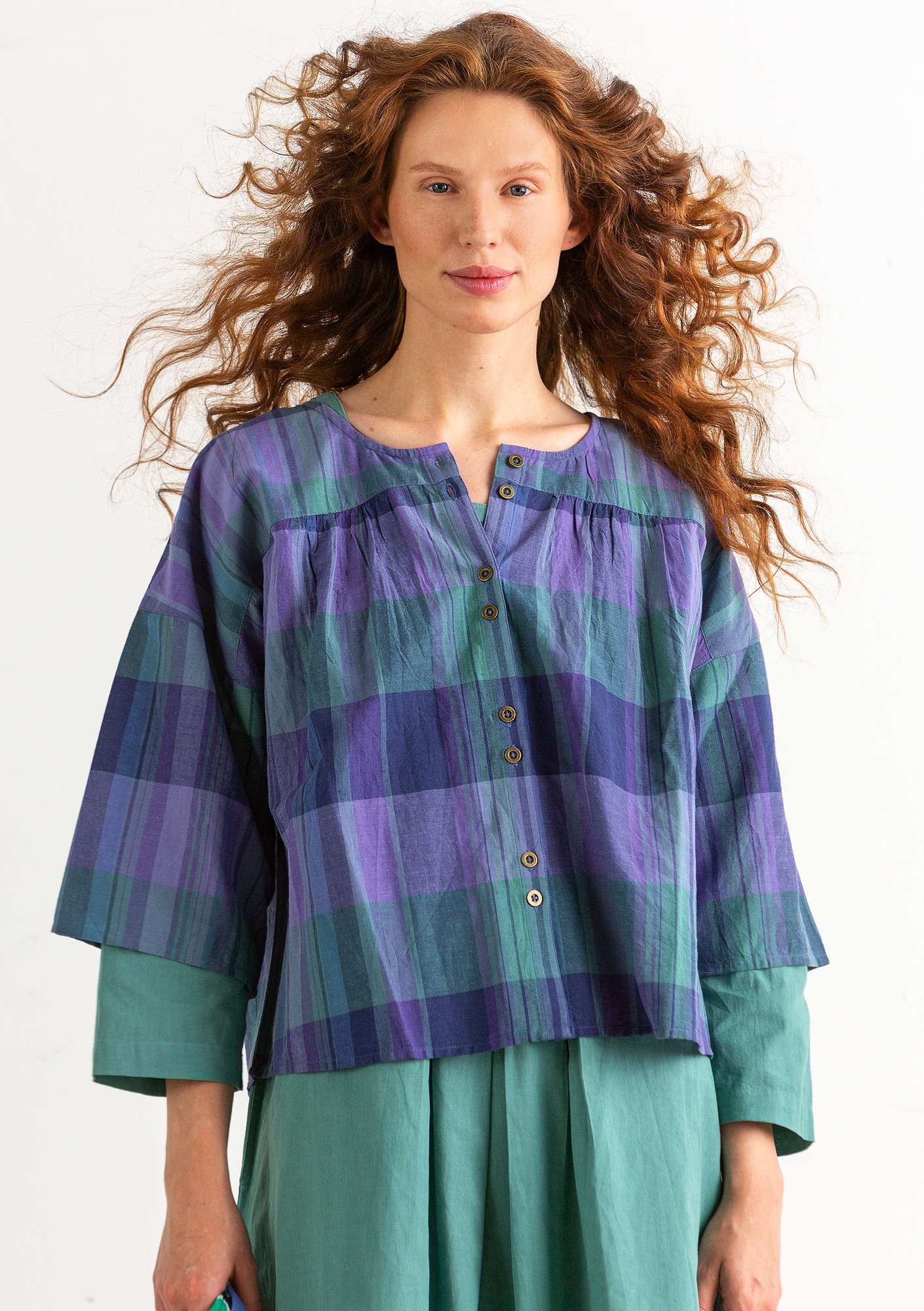 Bluse Rut midnight blue/patterned