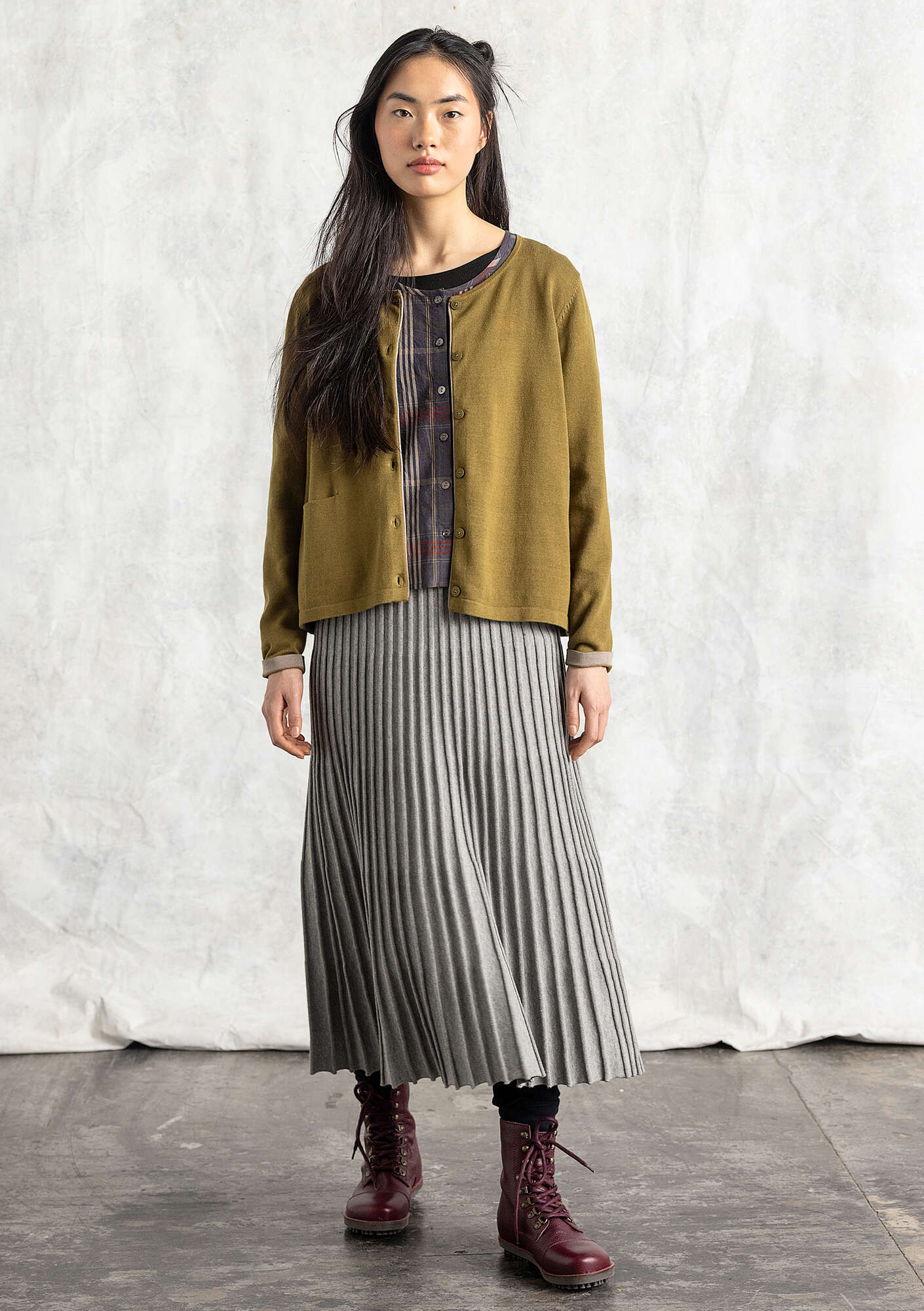 【COLOR iN ID】Cotton pleated skirt Cotton Mixed Print Alicia Skirt – Studio One Eighty Nine