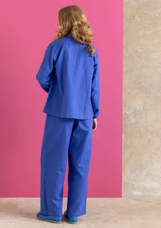 “Esme” woven organic cotton/linen trousers - lupin