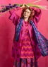Kimono „Moon“ aus Leinen (cochenille XL)
