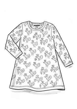 “Agda” patterned tunic in organic cotton/modal - heron