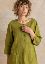 Woven linen tunic - green pepper
