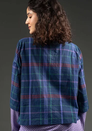 Blouse "Kate" en coton biologique tissé - encre