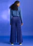 Velour pants in organic cotton/recycled polyester (violet XXL)