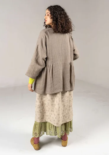 “Bodil” woven linen jacket - mole