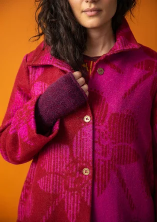 Manteau "Marabel" en tissu de laine/polyester - grenade