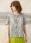 “Peggy” woven organic cotton blouse (light grey/patterned M)