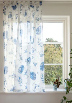 “Nest” short curtain in organic cotton - linbl