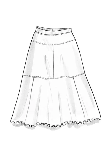 Trikotskjørt «Pytte» i økologisk bomull / modal / elastan - kleinblå