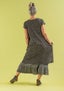 “Jane” jersey dress in organic cotton/spandex black/patterned thumbnail