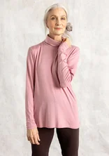 Jersey-Rollkragenshirt aus Lyocell/Elasthan - kalkrosa
