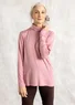 Lyocell/elastane jersey polo-neck top (chalk pink XS)