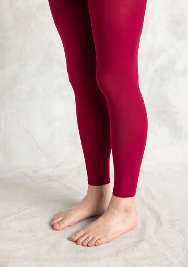 Einfarbige Leggings aus Recycling-Polyamid - rotkohl