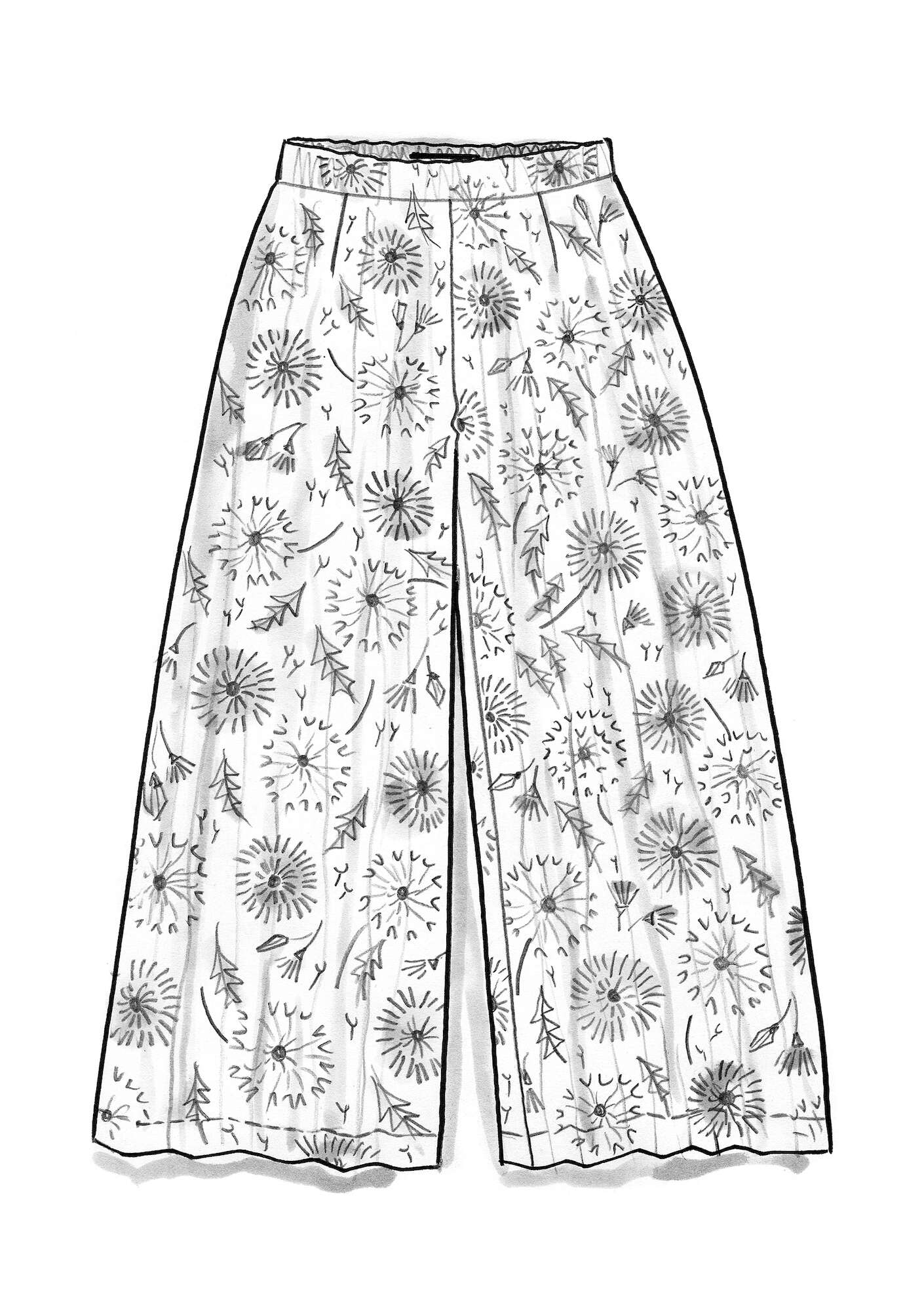 Woven “Maskros” pants in organic cotton dandelion