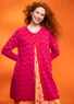 Kuviollinen neuletakki "Zigzag” ekopuuvillaa (hibiskus XL)