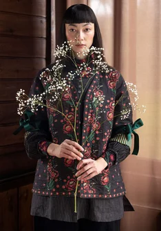 “Asta” organic cotton reversible jacket - black