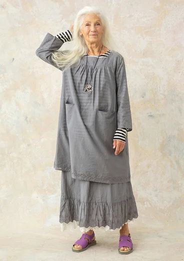 Robe en coton biologique tissé - graphite