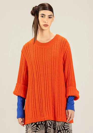 Pull "Midori" en coton biologique - lys orangé