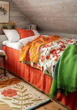 “Drömmar” organic cotton single bedspread - rowan