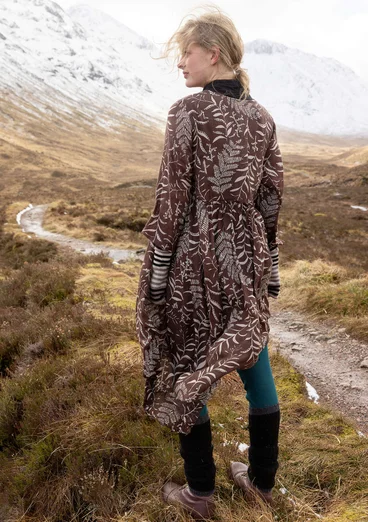 Gemustertes Kleid „Glänta“ aus Modal - röstkaffee