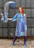 Robe tissée "Cherai" en coton biologique (bleu océan S)