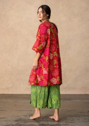 Kimono "Ayaka" en coton biologique - cerise