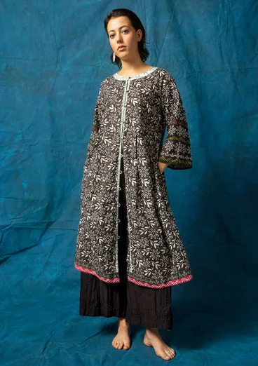 Woven “Kauri” dress in organic cotton - svart