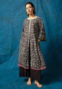 Woven “Kauri” dress in organic cotton  - svart