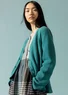Recycled cotton cardigan (aqua green M)