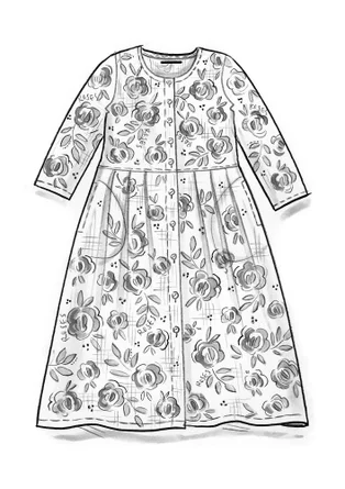 Geblümtes Kleid „Peace“ aus Bio-Baumwolle - natur