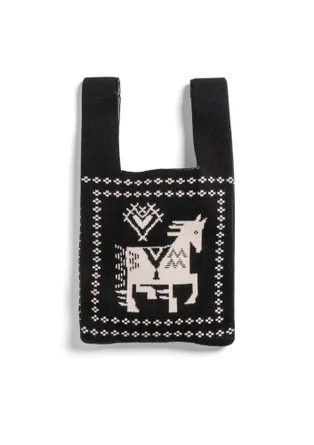 Stricktasche „Skåne“ aus Bio-/Recycling-Baumwolle - schwarz