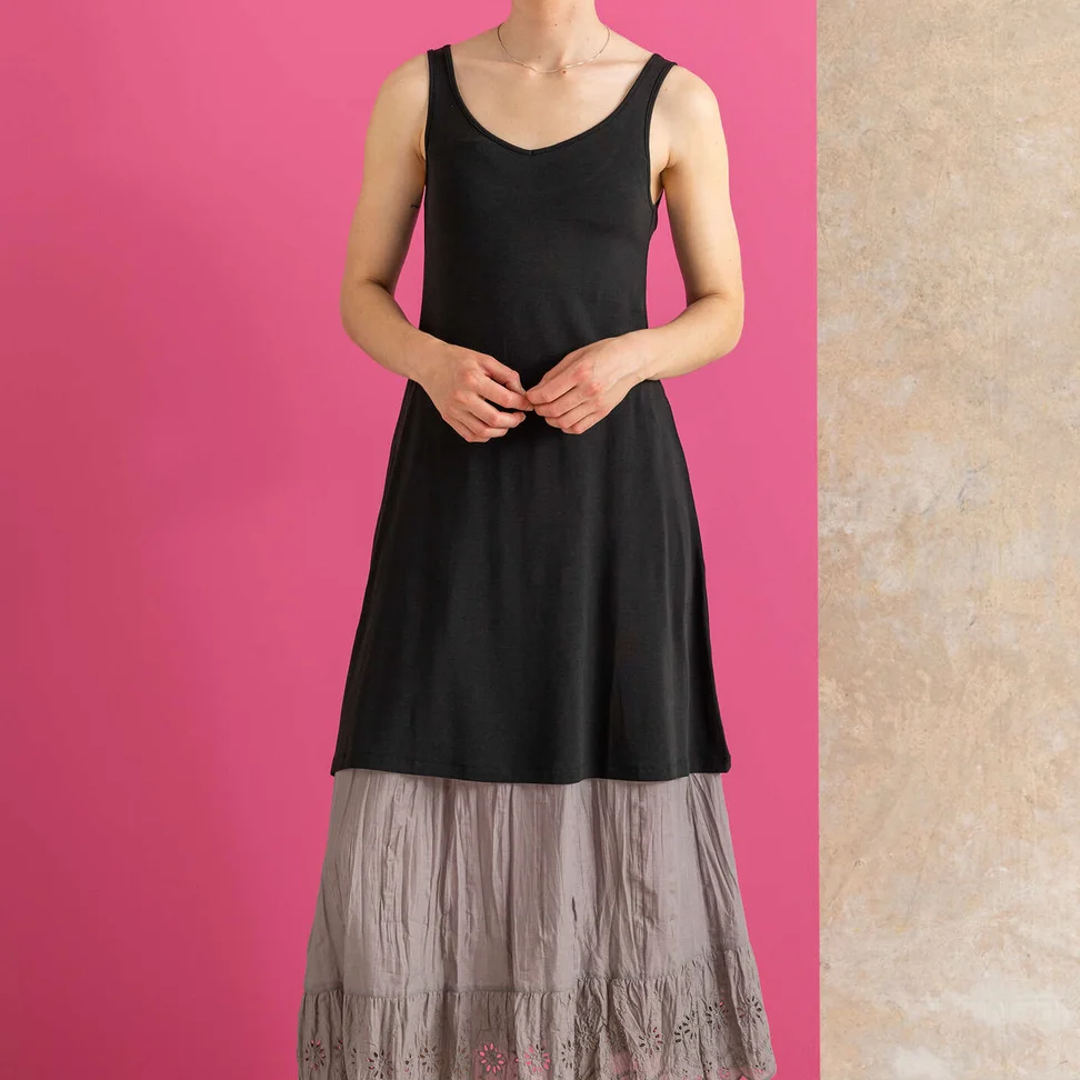 Robe combinaison ”Bianca” en lyocell/élasthanne - noir