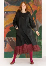 Robe "Benedita" en coton biologique tissé - noir
