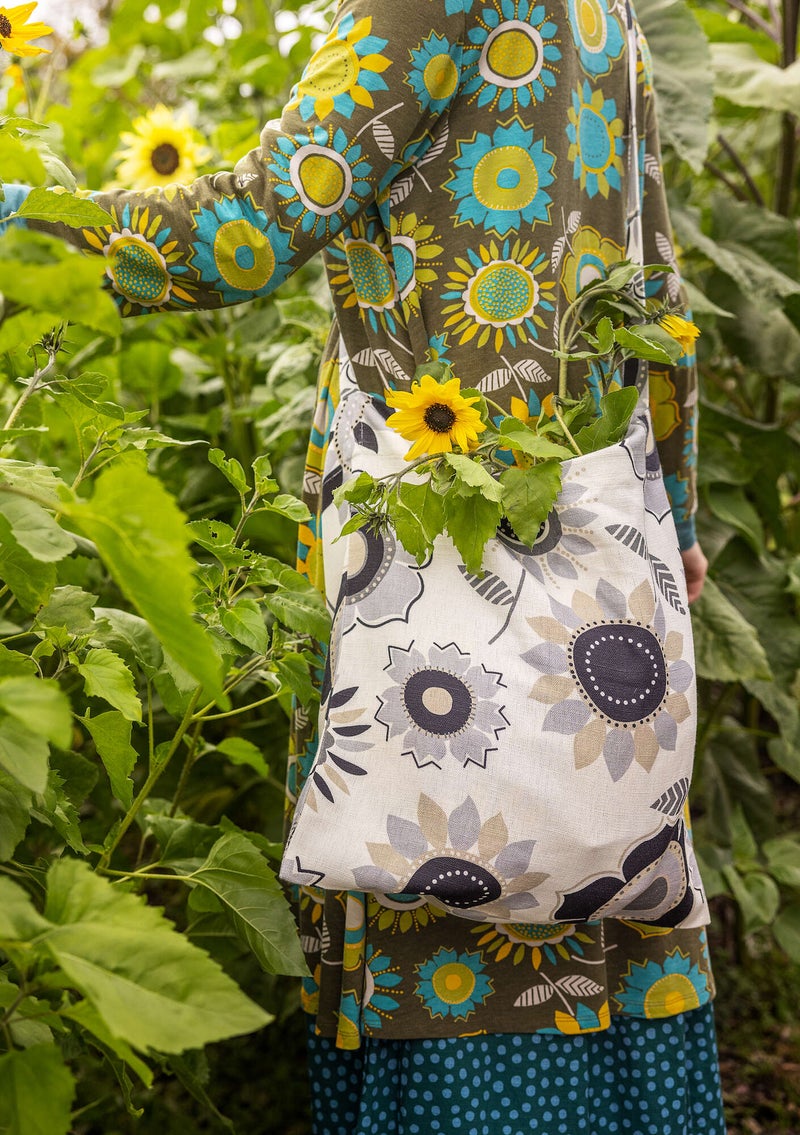Tasche „Sunflower“ aus Öko-Baumwolle/Leinen ungebleicht
