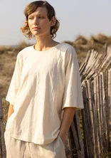 Top en jersey de coton biologique/lin - plumes