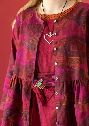 “Alaska” organic cotton/linen blouse - aubergine