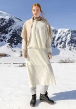 Jupe "Forgetmenot" en maille d’alpaga mélangé - écru