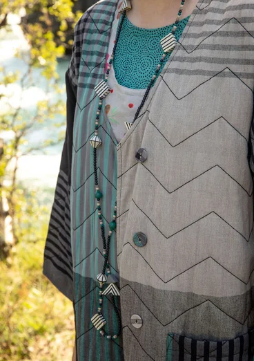 Veste "Madras" en coton biologique - noir