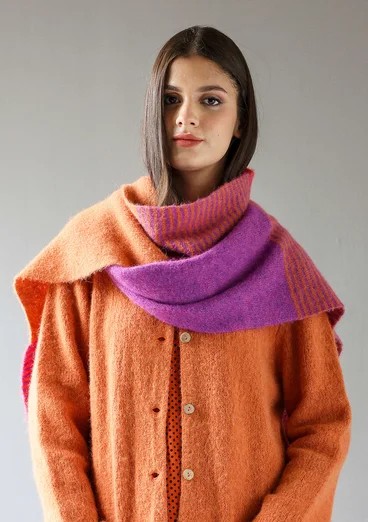 “Stripe” alpaca blend scarf - mayflower