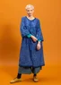 “Cassiopeia” woven organic cotton/silk dress (porcelain blue M)
