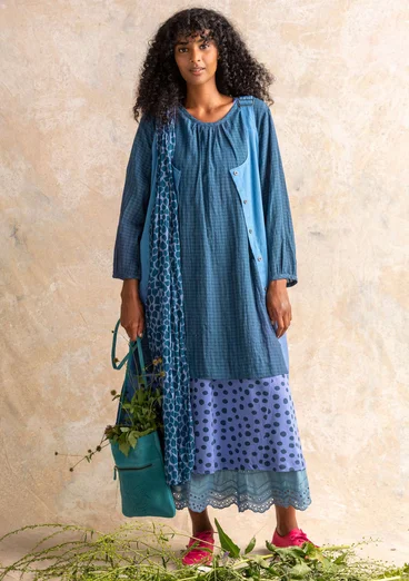 Tunique en tissu de coton/modal/viscose - indigo