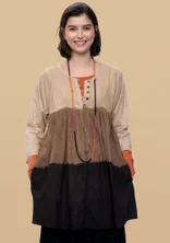 "Marigold" organic cotton smock blouse - black