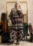 Gemusterte Strickjacke „Luleälven“ aus Lammwolle/Recycling-Wollgemisch (röstkaffee L)